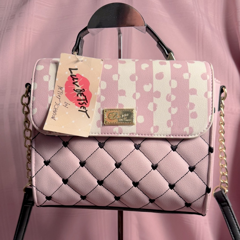 Betsy Johnson NWT Pink Quilted Handbag